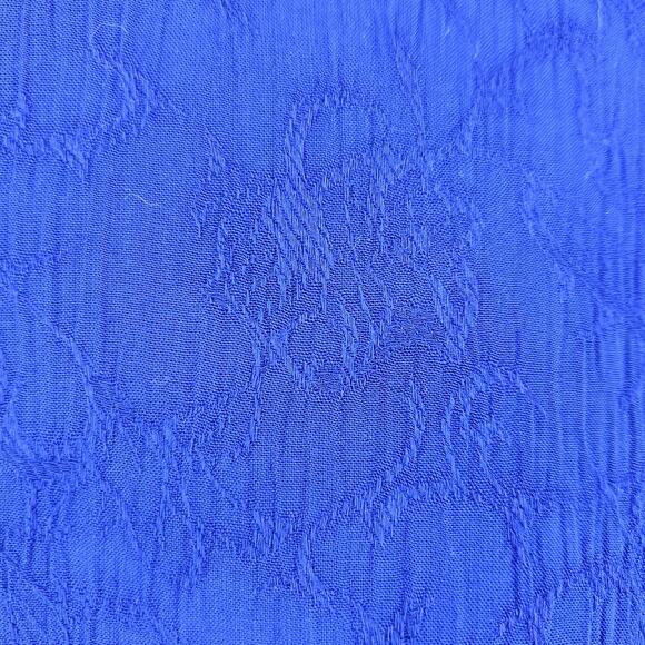 SALE 80s 90s Vintage Strong Shoulder Separates Look Embroidered Blue Dress SZ 10 - Picture 3 of 8